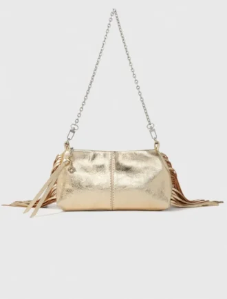 Pochette Miss M in pelle metallizzata