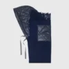 Poncho in lana con cappuccio