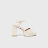 Sandali con zeppa in pelle Sandali con zeppa in pelle