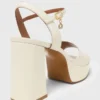 Sandali con zeppa in pelle Sandali con zeppa in pelle