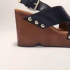 Sandali con zeppa in pelle Sandali con zeppa in pelle