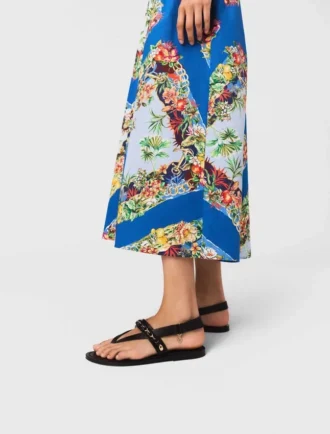 Sandalo piatto in pelle K.Jacques