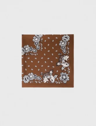 Sciarpa in seta con stampa bandana