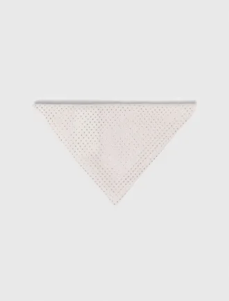 Sciarpa triangolare in lana con strass