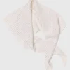 Sciarpa triangolare in lana con strass