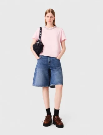 T-shirt a maniche corte con scollo rotondo