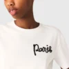 T-shirt con logo di Parigi ricamato T-shirt con logo di Parigi ricamato