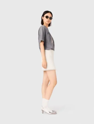 T-shirt con stampa a cavalli