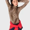 T-shirt con stampa leopardata