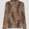 T-shirt con stampa leopardata