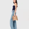 Top bustier in maglia a contrasto Top bustier in maglia a contrasto