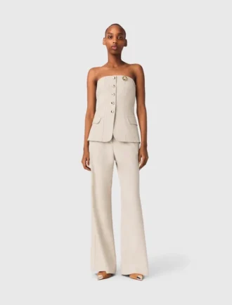 Top bustier sartoriale