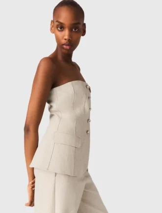 Top bustier sartoriale