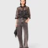 Top con paillettes floreali
