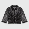 Top con paillettes floreali