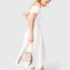 Top con scollo bardot in maglia a costine Top con scollo bardot in maglia a costine