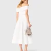 Top con scollo bardot in maglia a costine Top con scollo bardot in maglia a costine