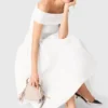 Top con scollo bardot in maglia a costine Top con scollo bardot in maglia a costine