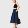 Top corto in maglia con spalline