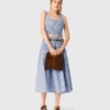 Top in cotone smockato con strass Top in cotone smockato con strass