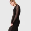 Top in jersey con strass Top in jersey con strass
