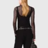 Top in jersey con strass Top in jersey con strass