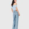 Top in maglia a costine Bardot