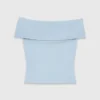 Top in maglia a costine Bardot