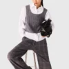 Top in maglia con camicia rimovibile