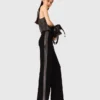Top in maglia con spalline e strass