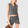 Top in maglia con strass