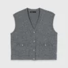 Top in maglia con strass