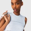 Top in maglia con volant