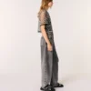 Top in tulle ricamato