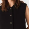 Top in tweed con colletto rimovibile Top in tweed con colletto rimovibile