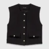 Top in tweed con colletto rimovibile Top in tweed con colletto rimovibile