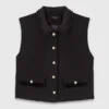 Top in tweed con colletto rimovibile Top in tweed con colletto rimovibile