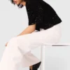 Top in velluto con paillettes Top in velluto con paillettes