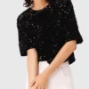 Top in velluto con paillettes Top in velluto con paillettes