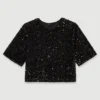 Top in velluto con paillettes Top in velluto con paillettes