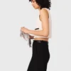 Top senza maniche in tweed lurex Top senza maniche in tweed lurex