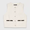Top senza maniche in tweed lurex Top senza maniche in tweed lurex