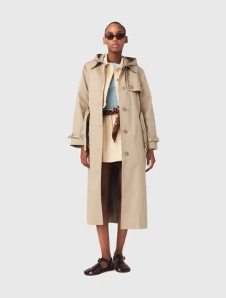 Trench con cappuccio rimovibile Trench con cappuccio rimovibile