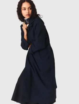 Trench con cappuccio rimovibile decorato con strass