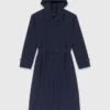 Trench con cappuccio rimovibile decorato con strass