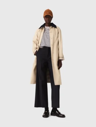 Trench con maniche e colletto a contrasto Trench con maniche e colletto a contrasto