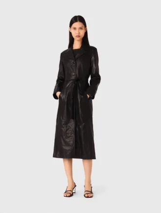 Trench lungo in pelle Trench lungo in pelle
