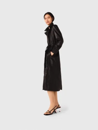 Trench lungo in pelle Trench lungo in pelle