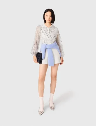 Tuta in tweed con paillettes