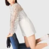 Tuta in tweed con paillettes